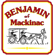 A red and yellow logo with an image of a carriage.