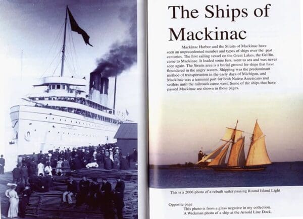 A book about the ships of mackinac island